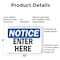 Signmission Enter Here OSHA Notice Sign, Plastic, 10in W x 7in L, 2PK OS-2PACK-NS-P-710-L-12073 - alternate 5